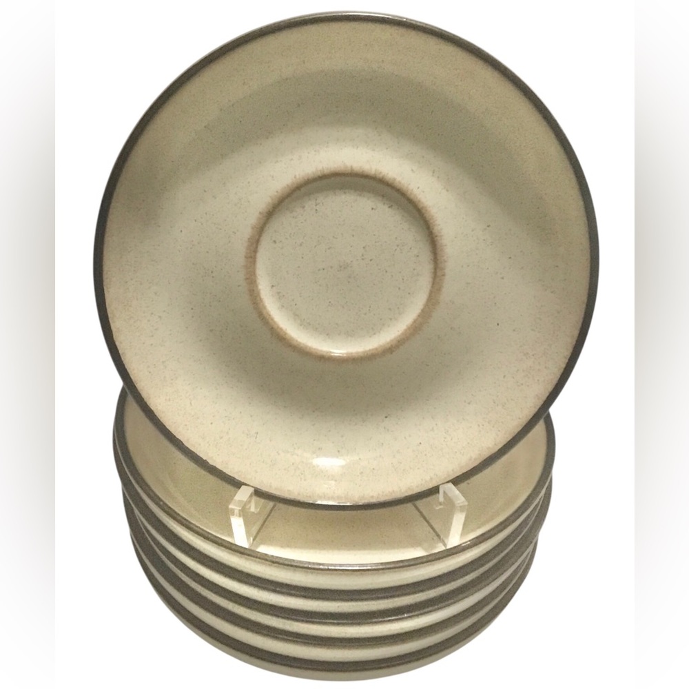Vintage Denby ‘Sahara’ Stoneware set of 6 saucers